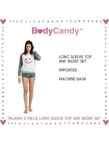 Sets 2 Piece Pajama with Long Sleeve Top and Shorts Sleepwear Set - Pinpen - C618GEKS4WU $18.48