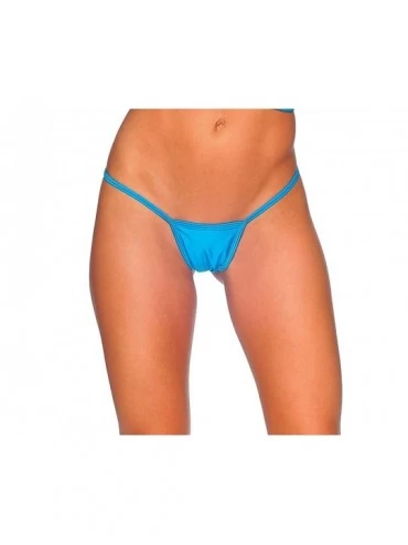 Panties Women's Cover Strap T-Back - Turquoise - CD114MKKKNN $20.58