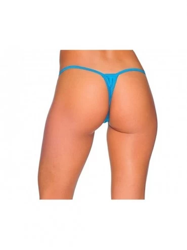 Panties Women's Cover Strap T-Back - Turquoise - CD114MKKKNN $10.01