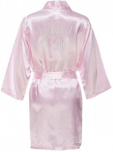 Robes Mother of The Bride Satin Bridal Robe - Blush Pink - CG18SWEUTTM $77.19