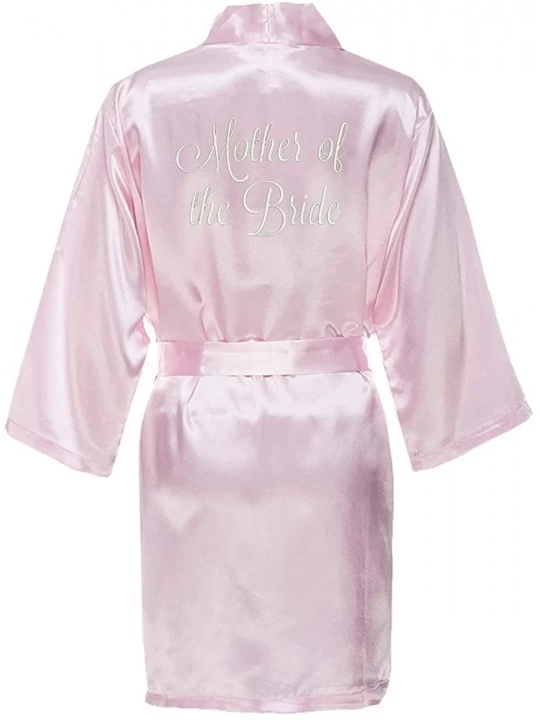 Robes Mother of The Bride Satin Bridal Robe - Blush Pink - CG18SWEUTTM $26.93