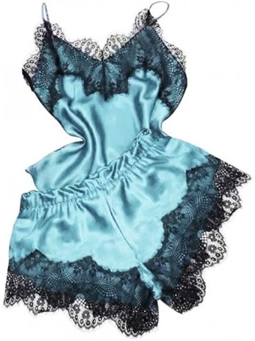 Bustiers & Corsets Sleepwear 2020 Summer Set Bud Silk Gauze Pajamas Womens-Fashion Sexy Lace Lingerie Temptation Babydoll - S...