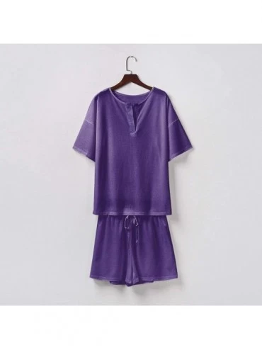 Sets Women's Loose Casual Tee T-Shirt Tops- Womens Short Sleeve Shirt Shorts Pajama Set Night Loungewear Sleepwear(S-2XL) - B...