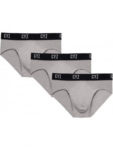 Boxer Briefs Men's 3-PK Cotton Stretch Boxer Briefs and Trunks for Men Pack of 3 - Grey - CX17YQ9SG2G $28.43