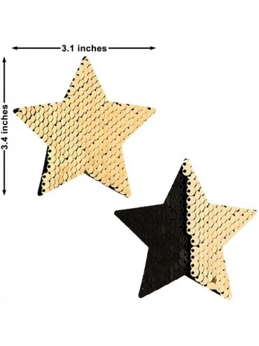 Accessories Flip and Sparkle Sequin Star Nipztix Pasties Nipple Covers Medical Grade Adhesive Waterproof Made in USA - Athena...