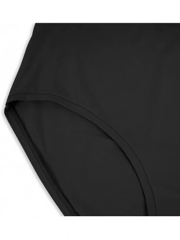 Panties Women's Hipster Cotton Underwear Briefs High Waist Ladies Soft Breathable Panties Bikini Underwears 5 Pack - 5 X Blac...