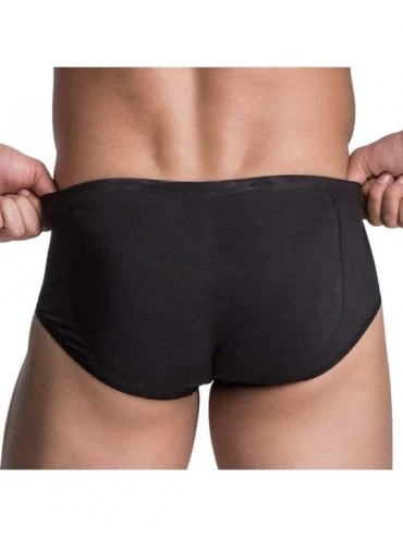 Briefs Men's Sexy Briefs Underwear with Pocket in The Rear (No Pads Included) 1 Pack-Black-M - CJ18HWW7L4G $43.64