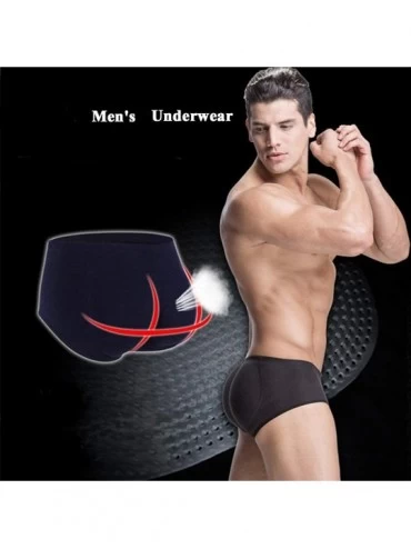 Briefs Men's Sexy Briefs Underwear with Pocket in The Rear (No Pads Included) 1 Pack-Black-M - CJ18HWW7L4G $25.71