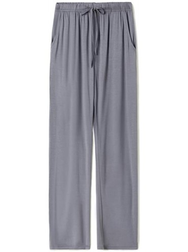 Bottoms Women's Soft Cotton Lounge Pajama Pants with Pockets - Dark Grey - C119944GXD8 $37.18