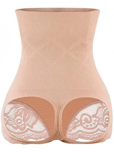 Shapewear Women High Waist Cincher Girdle Tummy Slimmer Sexy Thong Panty Shapewear - Beige (Hip Abundant) - CH186OCL9EQ $12.60