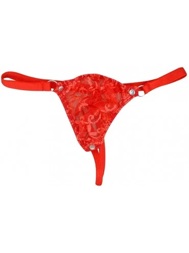 Briefs Men's G String Thong QUNANEN Lace Mesh Pouch G-String Thong T-Back Lingerie Brief Panty Hot Underpants Gift for Boyfri...