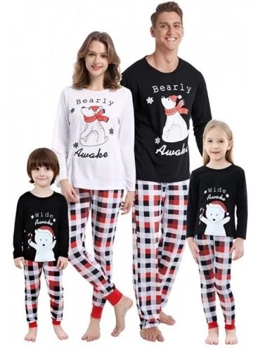 Sets Matching Family Christmas Pajamas Set Soft Cotton Clothes Sleepwear - Polar Bear - CG18KN5LW54 $44.02