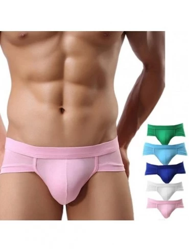 Boxer Briefs Trunks Sexy Underwear Men Men's Boxer Briefs Sports Bulge Pouch Soft Underpants - Blue - C6189X3M6QY $11.58