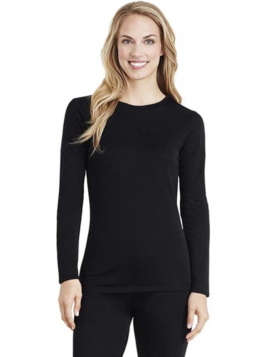 Women's Softwear with Stretch Long Sleeve Crew Neck Top - Black ...