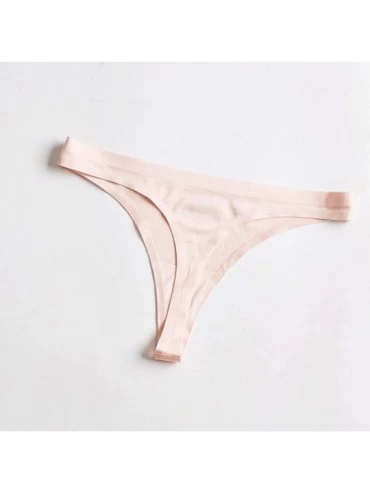 Robes Women's Thongs Breathable Cotton Panties Fashion Underwear Lingerie Briefs M-3XL - Pink - CQ1970QZTWD $8.73