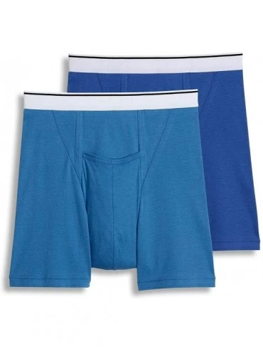 Boxer Briefs Men's Underwear Pouch Boxer Brief - 2 Pack - Blue Spring/Just Blue - C3195A66SX5 $47.44