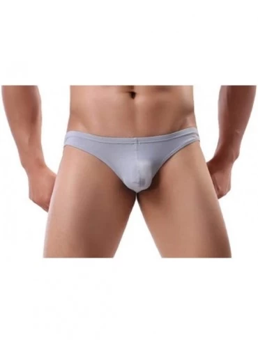 G-Strings & Thongs Men's Fashion Low Waist Thong G-String- No Visible Lines-Quality Underwear Grey XS - CW18Y640CX3 $27.81