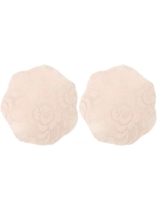 Accessories Silicone Self-Adhesive Nipple Cover Womens Floral Lace Reusable Breathable Breast Covers Bra Pasties - Nude - CC1...
