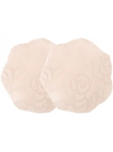 Accessories Silicone Self-Adhesive Nipple Cover Womens Floral Lace Reusable Breathable Breast Covers Bra Pasties - Nude - CC1...