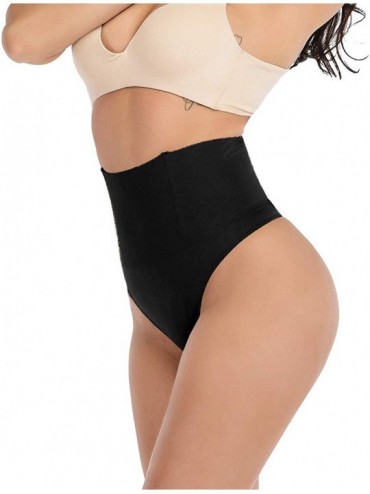 Shapewear Thong Shapewear Tummy Control Panties Body Shaper for Women Butt Lifter Waist Trainer Seamless Slimmer Panty - Blac...