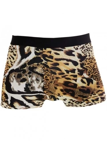 Boxer Briefs Unicorn Cow Leopard Lion Mens Boxer Briefs Underwear Breathable Stretch Boxer Trunk with Pouch - Brown - C518YHH...