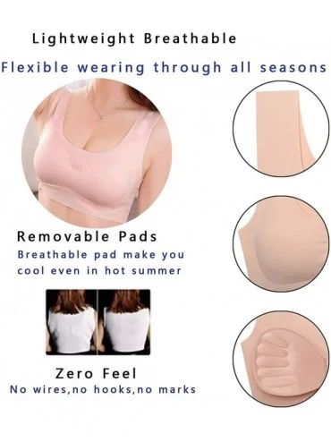 Bras Plus Size Ice Silk Comfort Bra for Women Sleep Leisure Sports Yoga - Gray+color+black - C9190HDYMC0 $21.10