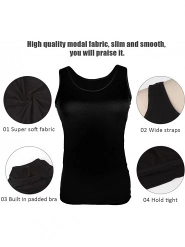 Camisoles & Tanks Camisole Bra Padded Wireless Bra- Sports Tank Top Built-in Shelf Seamless Comfortable cami- Wide Band Strap...