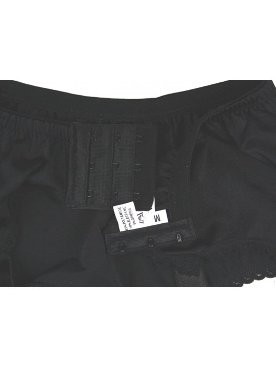 Black Lycra 8 Strap Garter Belt for Stockings (PL3) [USA] - C111B302WHR