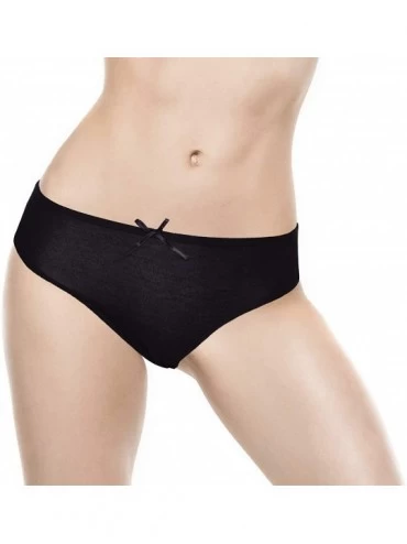 Panties Underwear Women's Bamboo Soft Stretch Panties Bikini - 3 or 5 Pack - 5-pack Black - C2197AYUQZG $21.72