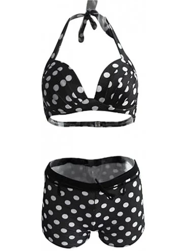 Thermal Underwear Swimsuits 2020-Swimsuit Sexy Swimwear Women Swim Beach Wear Print Bandage Swimsuit - black - CZ19466EH3Y $1...