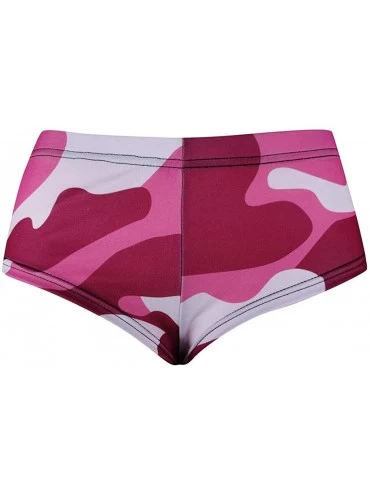 Robes Women Summer Camo Leggings Sports Slim Yoga Shorts - Pink - CC198RNMQ93 $13.33