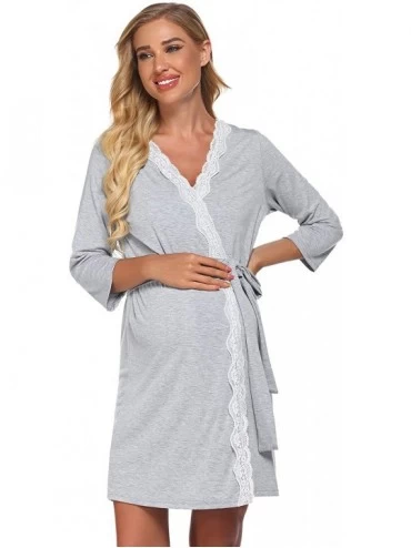 Sets Women's Labor/Delivery/Nursing Robe Maternity Sleepwear- Hospital Nightgown Pregnancy Sleepshirts for Breastfeeding - 61...