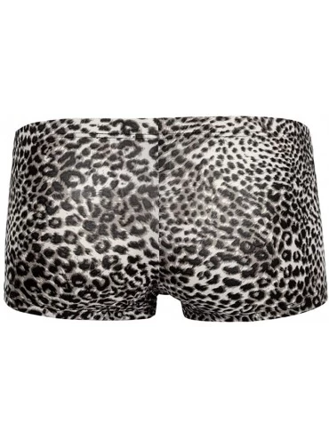 Briefs Men's Sexy Leopard Low Rise Moisture-Wicking Boxer Brief - Yellow- Brown & Black - CW18Y6I6KLK $28.89
