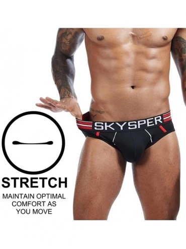 Boxer Briefs Men's Underwear Briefs- Workout Athletic Supporter Men's Underwear Boxer Briefs Cotton Mesh Breathable - Sg14-4p...