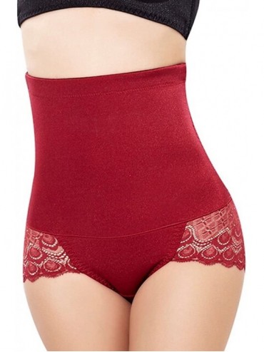 Shapewear Women Waist Cincher Girdle Tummy Slimmer Sexy Thong Panty Shapewear - Red - CS189OUGH4M $23.78