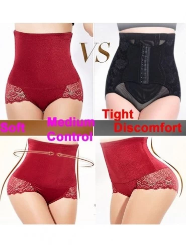 Shapewear Women Waist Cincher Girdle Tummy Slimmer Sexy Thong Panty Shapewear - Red - CS189OUGH4M $12.52