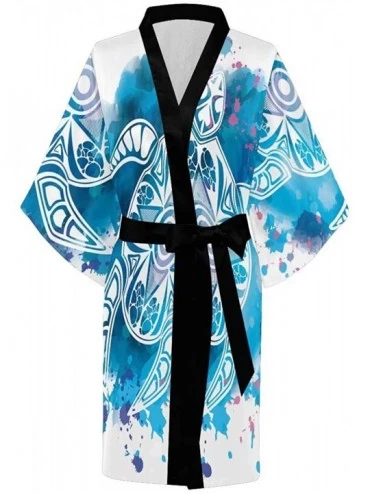 Robes Custom Unicorn Animal Rainbow Women Kimono Robes Beach Cover Up for Parties Wedding (XS-2XL) - Multi 5 - CA194TE4E30 $4...