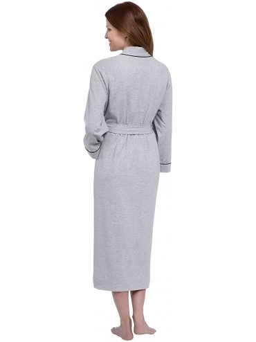 Robes Long Women's Cotton Robes - Soft Robe Womens - Heather Gray - CM18L8XHXQ3 $52.14