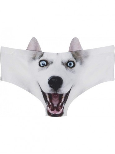 Panties Fun Womens Funny Underwear - 3D Animal Print Sexy Panties Bachelorette Gifts - ❤corgi(with Ears) - CK18XAA4WDU $21.25