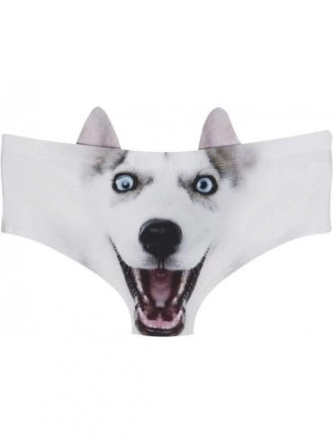 Panties Fun Womens Funny Underwear - 3D Animal Print Sexy Panties Bachelorette Gifts - ❤corgi(with Ears) - CK18XAA4WDU $18.47