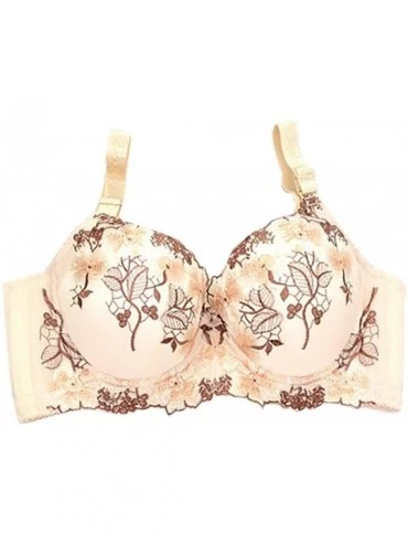 Camisoles & Tanks Female Sexy Embroidered Girl Adjustable Bras Sexy Lingerie Body Beauty Underwear - Khaki - CU18YK3H3H5 $28.30