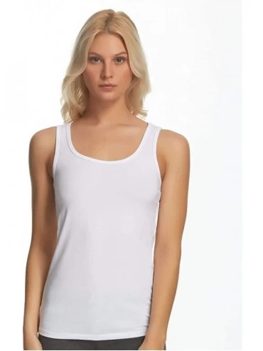 Tops Felina | Cotton Stretch Layering Tank Top | Loungewear | 3 Pack - Black White - CG18ZUIAAWD $40.46