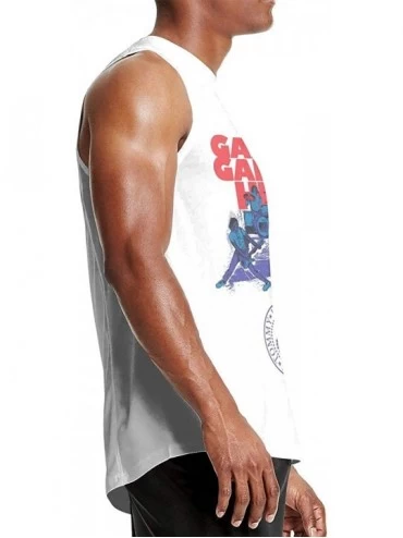 Undershirts Men's Black Summer Round Neck Sleeveless T-Shirt-Ramones Cotton Tank Tops for Gym - Ramones31 - CU190X0RKYH $27.44