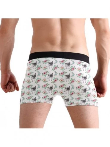 Boxer Briefs Mens No Ride-up Underwear Japanese Food Ramen Noodle Boxer Briefs - French Bulldog and Florals - CP18Y23M300 $18.17