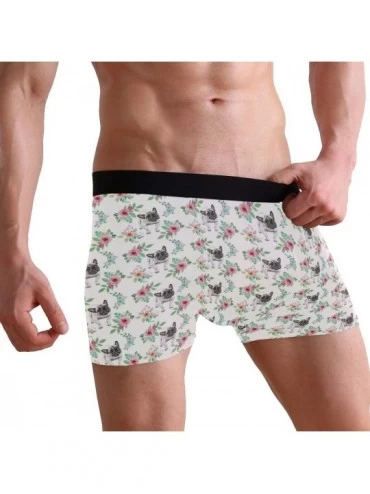 Boxer Briefs Mens No Ride-up Underwear Japanese Food Ramen Noodle Boxer Briefs - French Bulldog and Florals - CP18Y23M300 $18.17