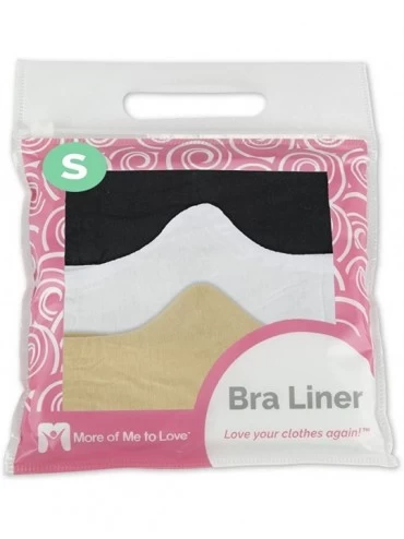 Bras Soft Natural 100% Cotton Bra Liners - Moisture Absorbing Machine Wash No Seams No Tags (Size Small 14" End to End) - Bla...
