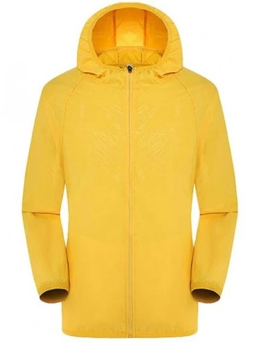 Thermal Underwear Outdoor Windproof Ultra-Light Coat Men's Women Casual Jackets Rainproof Windbreaker - Yellow - CD1933G2INM ...