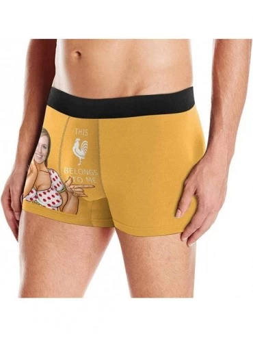 Boxer Briefs Personalized Your Face on Men's Boxer Briefs Underwear This Rooster Belongs to Me - Multi 2 - C119858RNWN $20.23