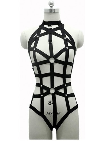 Garters & Garter Belts Harness Body Full Strappy Garter Sets Suspenders Cage Belts for Women - CH19E4DXOLO $57.94