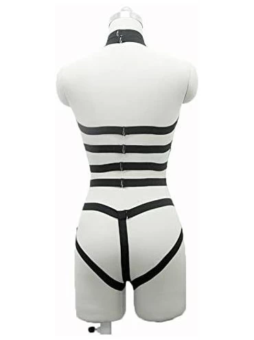 Garters & Garter Belts Harness Body Full Strappy Garter Sets Suspenders Cage Belts for Women - CH19E4DXOLO $23.44